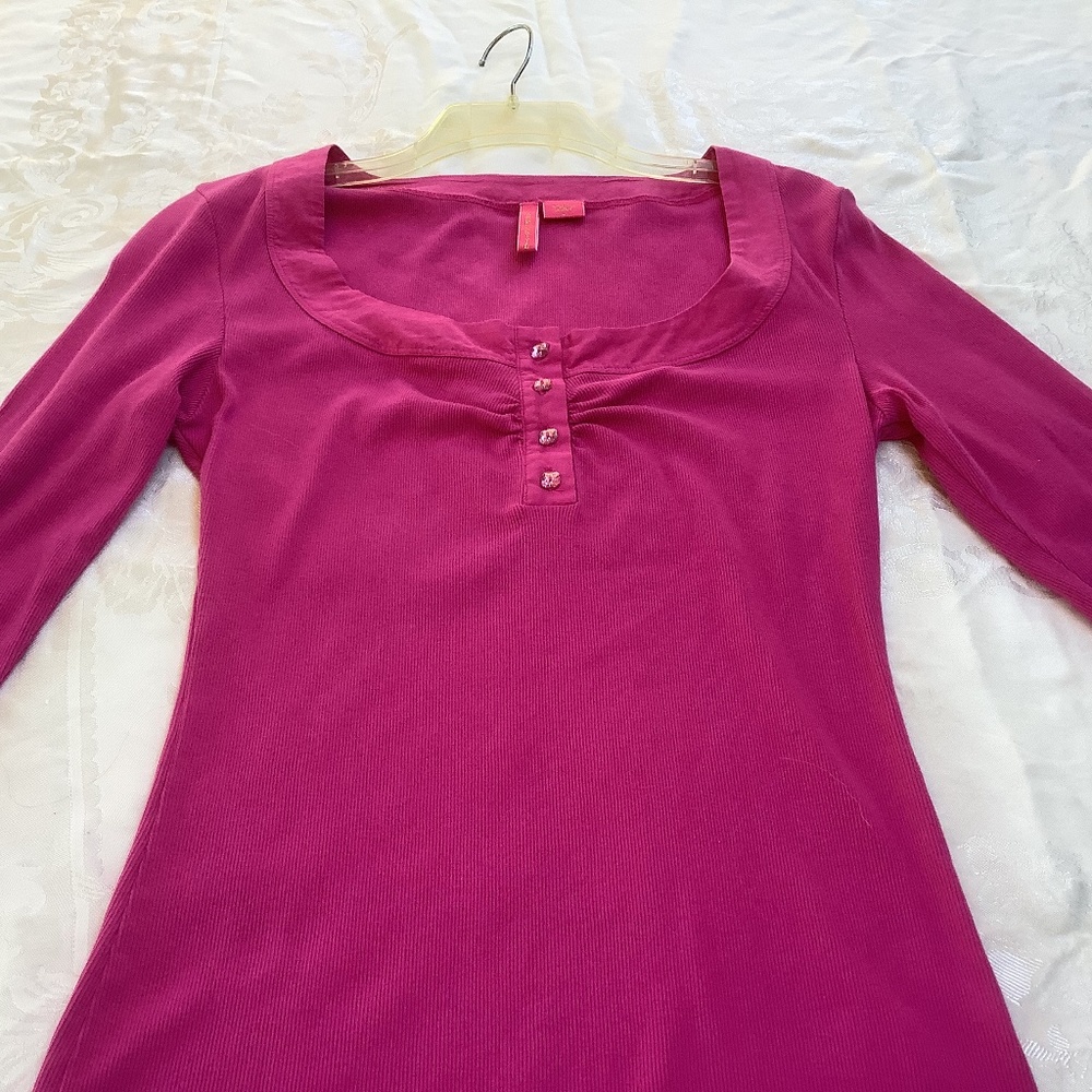 Charlotte fuschia long sleeve top